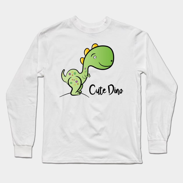 Cute Dino Long Sleeve T-Shirt by sgmerchy